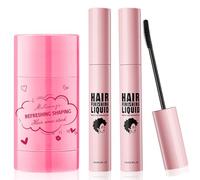 Hair Finishing Stick - 15ml Fly Away Hair Stick - Hair Mascara for Flyaway Hair - Hair Tamer Shaping Gel Moisturizing Not-greasy Flash Moment Stick (2pc Finishing Stick & 1pc wax stick)