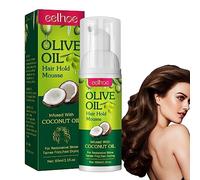 Hair Foam Mousse, 60ml Olive Oil Natural Moisturizing Hair Mousse, Long-Lasting Smooth Hold Hair Setting Mousse For Braids, Wraps, Wigs, Waves, , Boosts Smoothness And Gloss