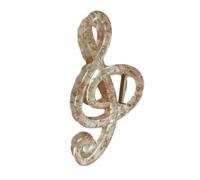 Hair for Updos, Music Note Spring Clip with Paired Teeth, 5.1 in Accessory Holding Loose Strands Daily Music Note with Spring Closure and Paired Teeth
