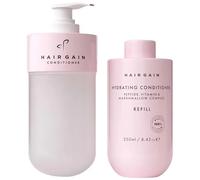 Hair Gain Now Hydrating Conditioner Starter Kit, Refillable Bottle with 250ml Refill, Peptide-Enriched, Marshmallow Root Formula, All Hair Types, Vegan, Sulphate-Free