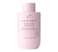 Hair Gain Hydrating Shampoo, 70ml, Travel Size, Sulphate-Free, All Hair Types, Peptide-Enriched, Vegan, Paraben-Free, Strengthening, Frizz-Reducing