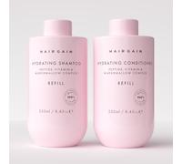 Hair Gain Now Hydrating Shampoo & Conditioner, Peptide-Enriched, Sulphate-Free, Refill Duo, with Marshmallow Root & Vitamins, for All Hair Types, 250ml Each