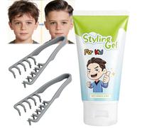 Hair Gel - Natural Styling Gel for Boys & Girls, Medium-Strong Hold, Long-Lasting,safe for kids,Boost self-confidence,back to school hair gel with Texture Comb