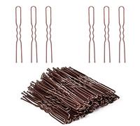 Hair Grips, MORGLES 80 PCS Bun Pins U Shaped Hair Pins for Women with Box, 6cm/2.4 inch, Brown