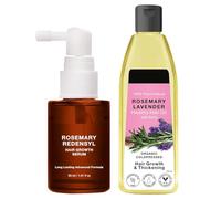 Hair Growth Combo - Redensyl Serum (30ml) & Rosemary Lavender Hair Oil (120ml) | With 4% Anagain, 1% Melanogray, Caffeine, Biotin, Keratin, Tea Tree, Chia Seeds & Rice Water