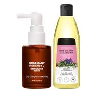 Hair Growth Combo - Rosemary Redensyl Serum (30ml) & Rosemary Lavender Hair Oil (225ml) | With 4% Anagain, 1% Melanogray, Caffeine, Biotin, Keratin, Tea Tree, Rice Water & Chia Seeds | Hair Fall Contr
