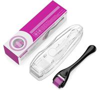 Hair Growth Derma Roller 0.5mm for Men - Scalp Massager Microneedling Roller with 540 needles for Acne Scar Removal - Rosemary Oil Scalp Treatment- Beauty and Folic Stimulator