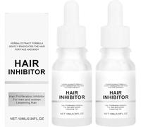 Hair Growth Inhibitor Serum, Exfoliating Hair Removal Drop, Permanent Hair Removal, Painless Hairs Removals, After Shaving, Waxing, Epilating, Slows Hair Growth and Nourishes the Skin (2PC)