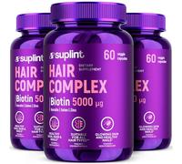 Hair Growth Vitamins - Biotin 5000 mcg with MSM & Keratin - Hair and Nails Vitamins for Women - 60 Capsules - Hair Growth Supplement for Stronger, Healthier Hair (3 Pack)