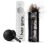 Hair Guru London Hair Fibres Starter Set, Dark Brown, 3 Piece Kit
