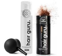 Hair Guru London Hair Fibres Starter Set, Light Brown, 3 Piece Kit