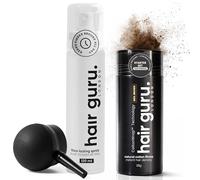 Hair Guru London Hair Fibres Starter Set, Medium Brown, 3 Piece Kit