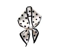 Hair Head Neck Bag Long Scarf Versatile Wrap for Women Soft & Lightweight for Everyday Chic, 11 White Polka Dot 3.7 X 38 Inch, One Size