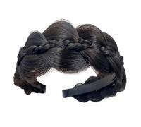 Hair Headband | 2pcs Wide Fishbone Braids Hairband With Teeth - Fishbone Hair Plaited Twist Headband Classic Wide Strands Wedding Disorderly Braids Wig Band Women Beauty Accessory