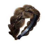 Hair Headband | 2pcs Wide Fishbone Braids Hairband With Teeth - Fishbone Hair Plaited Twist Headband Classic Wide Strands Wedding Disorderly Braids Wig Band Women Beauty Accessory