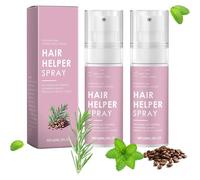 Hair Helper Spray,2Pcs 60ml Hair Growth Spray, Natural Hair Growth Serum with Caffeine & Castor Oil, Repair Thinning Hair Naturally