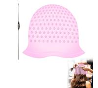 Hair Highlight Cap Kit, Reusable Silicone Highlighting Cap, Pre Punched with Holes, Silicone Highlight Caps for DIY Balayage and Streaking, Highlights Hair Dye Kit for Home Salon Use