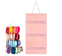 Hair Hoop Holder - Felt Ribbon Rack Headband Display Grid Wall Organizer 30 Slot Hanging Panel | Vertical Girls Room Decor for Closet Corner Vanity HangerBundleAccentStationCraftUnitZonabcdeFGHIJ