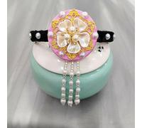 Hair Hoop Stage Performance Headband, Sweet Pearl Korean Headband, Traditional Classical Hair Accessories(dark pink)
