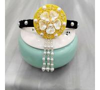 Hair Hoop Stage Performance Headband, Sweet Pearl Korean Headband, Traditional Classical Hair Accessories(yellow)
