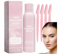 Hair Identifier Spray - Skin & Hair Identifying Liquid for Face & Body Shaving and Dermaplaning - Gentle, Smooth Cleansing of Hair - 100ml - Includes 4 Eyebrow Knives