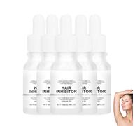 Hair Inhibitor Serum for Face, Moisturizing Hair Growth Inhibitor Serum Oil, Natural Extracts, Gently Soothes Slows Hair Growth and Nourishes the Skin, After Waxing Care for Women Men, 10ml (5PC)