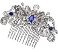 Hair jewelry,2pcs Hair Comb Wedding Bridal Hair Accessories Jewelry Crown for Women Crystal Hair Combs Rhinestone Pearl Bridal Hair Comb Women Hair Jewelry Wedding Hair Side Combs(Silver)