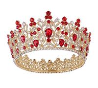 Hair Jewelry Crown Tiaras for Women Baroque Full Round Royal Queen King Crystal Crowns Diadem Banquet Tiaras Prom Pageant Party Wedding Costume Hair Jewelry