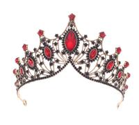 Hair jewelry crown tiaras for women Baroque Queen Crystal Tiara Crown For Women Party Vintage Bridal Princess Blue Rhinestone Crown Hair Dress Accessories By (Size : Black)