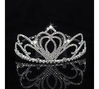 Hair Jewelry Crown Tiaras for Women Bridal Tiaras & Crowns Headband Flower Rhinestone Wedding-Hair Accessories Fashion Big Crown Hair-Jewelry by GAGALU (Color : Chrome10)