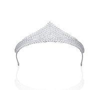 Hair Jewelry Crown Tiaras for Women Bride Wedding Crown Micro-Inlaid 3A Bridal Tiaras Women Headdress for Hair Jewelry Accessories,Silver