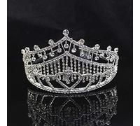 Hair Jewelry Crown Tiaras for Women Bride's Simple Crown Crystal Rhinestone Wedding Birthday Adult Gift Super Immortal Headdress GirlYellow Gold ColorTiaras