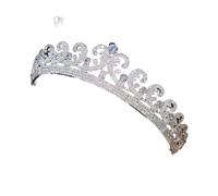 Hair Jewelry Crown Tiaras for Women Classic European Royal Queen Crown Bridal Wedding Tiara for Women Cubic Zirconia Headwear Accessories Jewelry White
