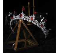 Hair Jewelry Crown Tiaras for Women Colored Bridal Crowns Wedding Tiaras Gold High-end Crown Vintage European Headdress,Green