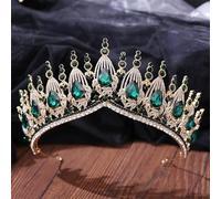 Hair Jewelry Crown Tiaras for Women Cross-Border Baroque Bride Crown Headwear Rhinestone Hair Accessories Princess Crown Wedding Dress Accessories (Color : Gold-Color)