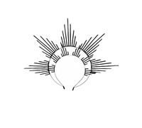 Hair Jewelry Crown Tiaras for Women Crown Headband Black Halo Hair Accessories Halo Goddess Crown Wedding Party Headwear Halloween Costume Star Headpiece