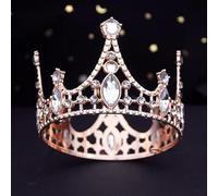 Hair Jewelry Crown Tiaras for Women Fashion Crown for Girls Birthday Diadem Doll Tiaras and Crowns Haii Jewelry Party Prom Little Crown Cake Decoration Accessories (Color : Gold Colors)