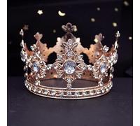 Hair Jewelry Crown Tiaras for Women Fashion Crown for Girls Birthday Diadem Doll Tiaras and Crowns Haii Jewelry Party Prom Little Crown Cake Decoration Accessories (Color : Gold Colors)