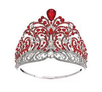 Hair jewelry crown tiaras for women Flowers Wreath Crown Festival Headband Women Hair Accessories Headdress Girl Floral Garland Wedding Floral Headwear By (Color : Emerald Green, Size : Adjus