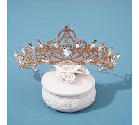Hair Jewelry Crown Tiaras for Women Girls Silver Color Metal Green Blue Crystal Tiara Crown for Women Wedding Party Bridal Bride Rhinestone Crown Hair Accessories (Color : White Diamond)