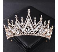 Hair Jewelry Crown Tiaras for Women Gold Color Luxury Crystal Wedding Tiaras and Crowns Party Rhinestone Prom Bridal Diadem Crown Tiara for Women Bride Hair Jewelry,Style J Gold