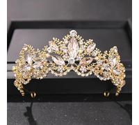 Hair Jewelry Crown Tiaras for Women Gold Color Luxury Crystal Wedding Tiaras and Crowns Party Rhinestone Prom Bridal Diadem Crown Tiara for Women Bride Hair Jewelry,Style J Gold