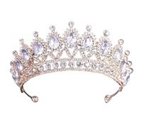 Hair Jewelry Crown Tiaras for Women Gold Color Luxury Crystal Wedding Tiaras and Crowns Party Rhinestone Prom Bridal Diadem Crown Tiara for Women Bride Hair Jewelry,Style J Gold