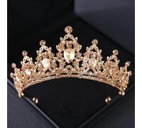 Hair Jewelry Crown Tiaras for Women Gold Color Luxury Crystal Wedding Tiaras and Crowns Party Rhinestone Prom Bridal Diadem Crown Tiara for Women Bride Hair Jewelry,Style J Gold