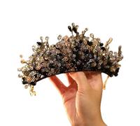 Hair Jewelry Crown Tiaras for Women Kadi Aesthetics New Bride Wedding Dress Black Crystal Crown Noble Luxury Princess Birthday Crown