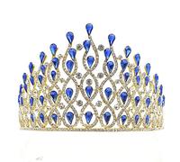 Hair Jewelry Crown Tiaras for Women Luxury Crystal King Queen Wedding Bridal Tiaras and Crowns Hair Accessories Jewelry Rhinestone Prom Party Diadem Headband Gift,Red-01