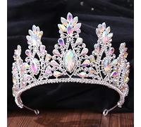 Hair Jewelry Crown Tiaras For Women Luxury Silver Color Crystal Ab Bridal Crown Tiara Rhinestone Pageant Diadem Tiaras Women Bride Wedding Hair Accessories Color,