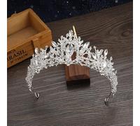Hair Jewelry Crown Tiaras for Women New Handmade Purple Champagne Crystal Bridal Tiaras Crown Women Wedding Headdress Crown Party Costume Hair Accessories (Color : H152 Red)