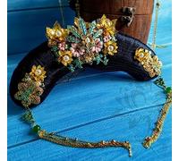 Hair Jewelry Crown Tiaras for Women Qing Dynasty Empress and Little Princess Hair Tiara Qitou Hat for Drama Ruyi's Royal Palace Love Handmade Accessory for Photos Color : A1 Tiara adul