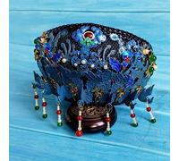 Hair Jewelry Crown Tiaras for Women Qing Dynasty Empress and Little Princess Hair Tiara Qitou Hat for Drama Ruyi's Royal Palace Love Handmade Accessory for Photos Color : A1 Tiara adul